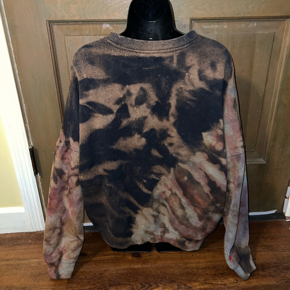 Playboy PacSun Black Tan Custom Acid Wash Long Sleeve Red Cherry Logo Size S - Picture 4 of 12